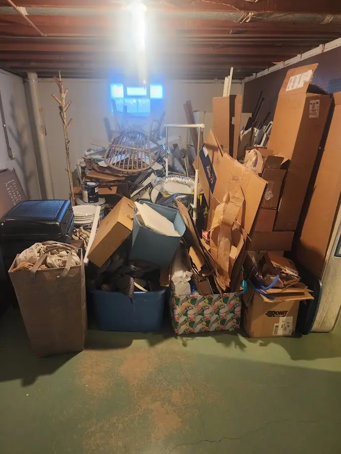 Roll-off dumpster container at job site for Roll Off Dumpster Rental in Elmira